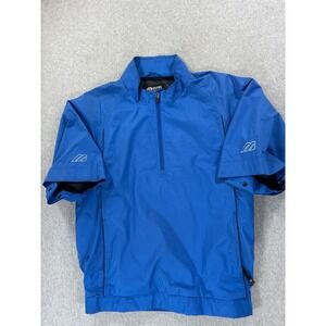 Mizuno 1/2 Zip Performance Baseball Hitting Shirt (Men's Large)‎ Blue
